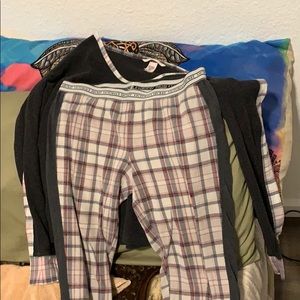 Victoria secret pj thermal set plaid